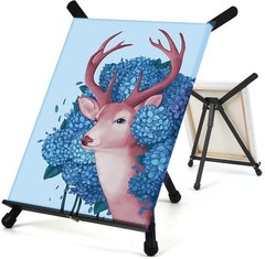 Falling in Art Aluminum 15″ to 21″ Tabletop Easel Display, Black Tripod BLACK