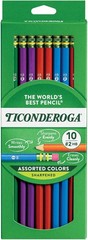 Pencils, Wood-Cased Graphite, #2 HB Soft, Pre-Sharpened, Assorted Color