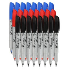 Buecs Permanent Markers, 24 Count 1 (Pack of 24), [Multiple Colors]