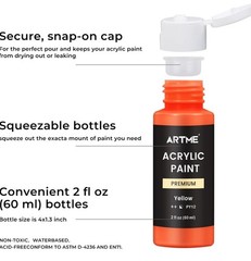 NEW Artme Acrylic Painy Set – 60 Colors.- 60 2 fl oz Bottles
