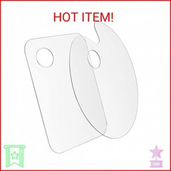 Tamaki 2 Pack 11.8 x 7.9 Inch Acrylic Paint Palette with Thumb Hole Clear Paint