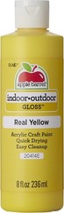 Gloss Acrylic Paint in Assorted Colors (8 oz), Gloss Real Yellow