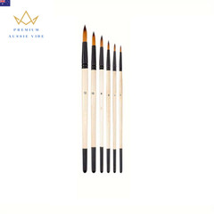 6Pcs Paint Brushes Set Soft Nylon Filbert Angular Flat round Pointed Tip Acrylic