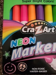 Cra-Z-art Neon Broadline Markers 8 Count (10112) Assorted Non-Toxic Water-based