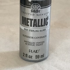 Masters Touch 640 Permanent Black & Folk Art 662E Sterling Silver Acrylic Paint