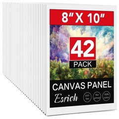 Canvases for Painting 8×10 Inch, 42 Pack Blank 8x10in 42pack, White