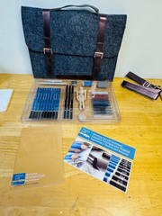 Artist’s Loft Drawing Set with Felted Case, Sketch Pad & Tips/techniques manual
