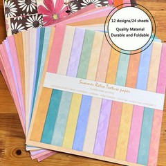 Scrapbook Paper 12×12, Double-Sided Suede Textured 12×12 in, Romantic