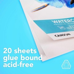 Acid-Free Graduate Watercolor Pad, 20 Durable 9×12 Sheets for Artists & Students