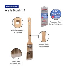 Pro Grade – Paint Brushes – 6 Pack Variety Angle 6Pk Angle, Multicolor
