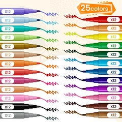 300 Pcs Mini Markers Bulk Colored Pen 3.4 Inch Vibrant Colors Portable Short …