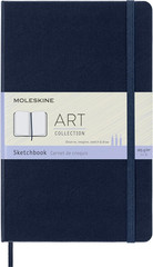 Art Sketchbook, Hard Cover, Large (5″ X 8.25″) Plain/Blank, Sapphire Blue, 104 P