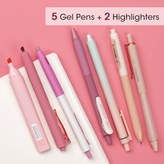 Gel Pens Journaling Highlighters: Journal Set Aesthetic Assorted Pastel Pink