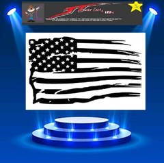 2PC DISTRESSED AMERICAN FLAG Stencil Template Airbrush Paint #322