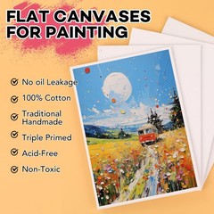 5x7IN Small Canvases for Painting, 30 Pack Mini Canvas Boards for Painting Ca…