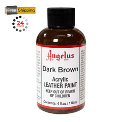 Angelus Acrylic Leather Paint, Dark Brown | 4 Fl Oz (Pack of 1),