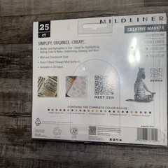 Zebra Mildliner Creative Markers Double Ended Markers, 25 Count-water Resist NEW