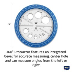 Helix Angle and Circle Maker with Integrated 360 Degree, Assorted