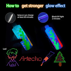 Glow in the Dark Paint, Neon Yellow Paint (120ml / 4.05oz) Tubes, Art Craft Pain