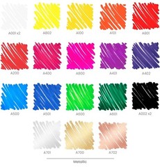 Oil Based Paint Markers, 20-Pack, 18 Unique Colors, 1.3 Mm Line, Small Barrel, P