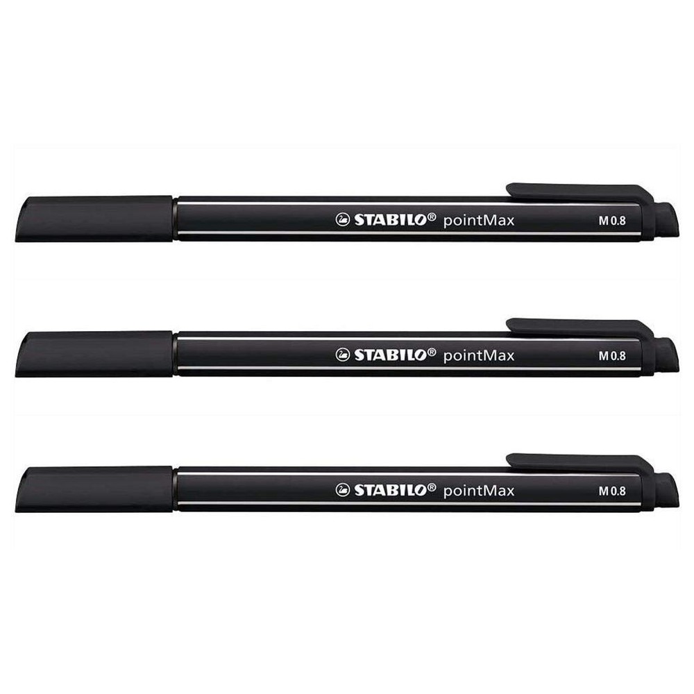 STABILO pointMax Felt Tip Pen, Black