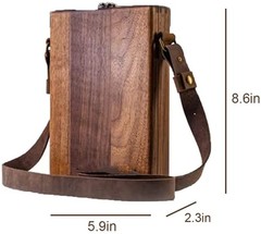 Writers Messenger Wood Box, Multifunctional Wooden Handmade Crossbody Postman…