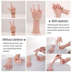 Realistic Silicone Female Hand Life Size Female Model Hand for Showing Jewelr…
