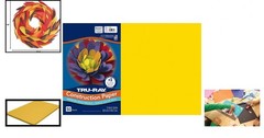 Vibrant Yellow Construction Paper – 50 Sheets, 12″ x 18″, Acid-Free & Recycled