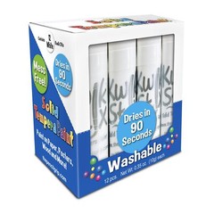 The Pencil Grip White Kwik Stix, 12 White Solid Tempera Paint Sticks, Quick D…