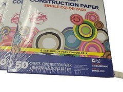 200 Sheets Prang Construction Paper, Blue, 9″ x 12″ – 50pk x 4 – New See Picture
