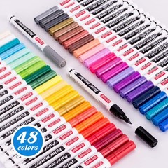 Permanent Paint Markers for Rock Painting, 48 Colors