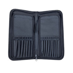 Carrying Case Paint Brush Black Zipper Handle Holds 15 Paint Brushes