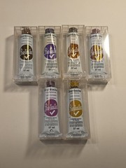 Vintage Grumbacher Pre-Tested Unused Permanent Oil Color Paint (6 Colors) 37ml.