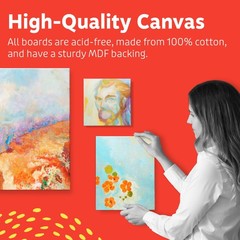 Canvases for Painting – Pack of 48, 5 x 7 Inch Blank White Canvas Boards – 10…