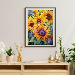 NebuIuxe Sunflower Diamond Painting Kit, Colorful Floral DIY Craft, Art Kits …