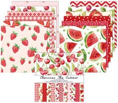 Fruit Scrapbook Paper Pad, 24 Sheets 6 x6 Inch Red Patterned Designed