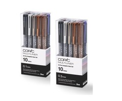 Multiliner Set, 10-Pen Complete Color Set – 0.1mm, Water-based pigment ink (a…