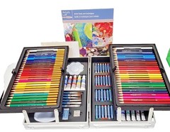Artist’s Loft All-Media Paint Pencils Brushes Set Metal Case (126 Pieces)