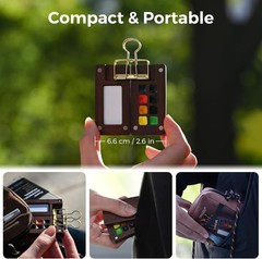 All-in-One Walnut Wood Watercolor Set 8-Color Travel Kit with Bag