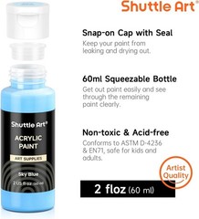 Acrylic Paint Kit – 50 Vibrant Colors, Waterproof