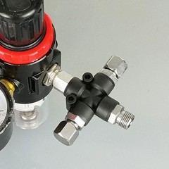 3 Way Air Hose Splitter Accessory Lightweight Durability Practical with Pugs