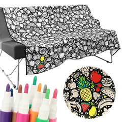 DIY Coloring Blanket 24 Markers Creative Personalized Art Stress Gift