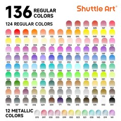 Shuttle Art 136 Coloured Pencils Soft Core Colouring Pencils Set for Adult