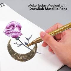 Acrylic Paint Pens – Permanent Markers 2 Gold Pens & 2 Silver Paint Marker Pen