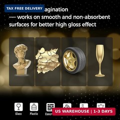 Pagather 3Pcs Chrome Paint Markers, Gold Color Permanent Mirror Liquid Chrome Pe