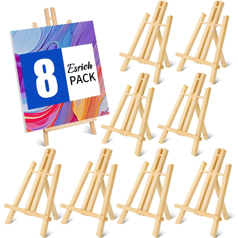 Caballetes de Madera de 30 CM para Pintura y Letreros Juego de 8 Piezas