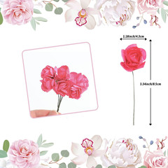 144Pcs Mini Paper Flowers, 30Mm Mulberry Paper 1.2″ Artificial Rose Flower with