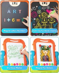 Durable 4-in-1 Kids Art Easel with Magnetic Accessories – Gift for Ages 3-7