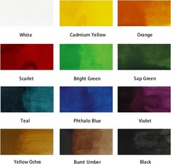 Acrylic Ink 12pc x 20ml 0.7 fl.oz, Acrylic Inks for Artists, Essential Colo…