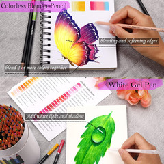 Premium Colored Pencils,Set of 120 Colors,Artists Soft Core with Vibrant Color,I